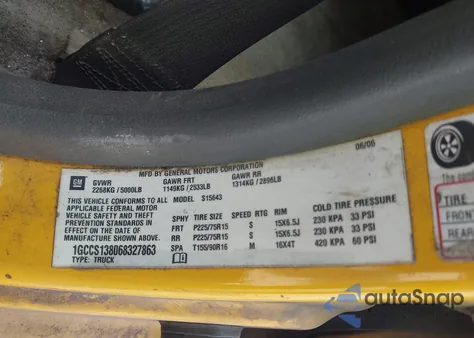 2006 Chevrolet Colorado Lt z USA, uszkodzony, nr VIN 1GCCS138068327863